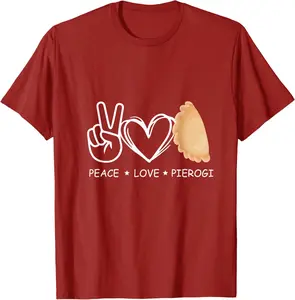 Peace love pierogi T-Shirt, Peace Sign Love Gift