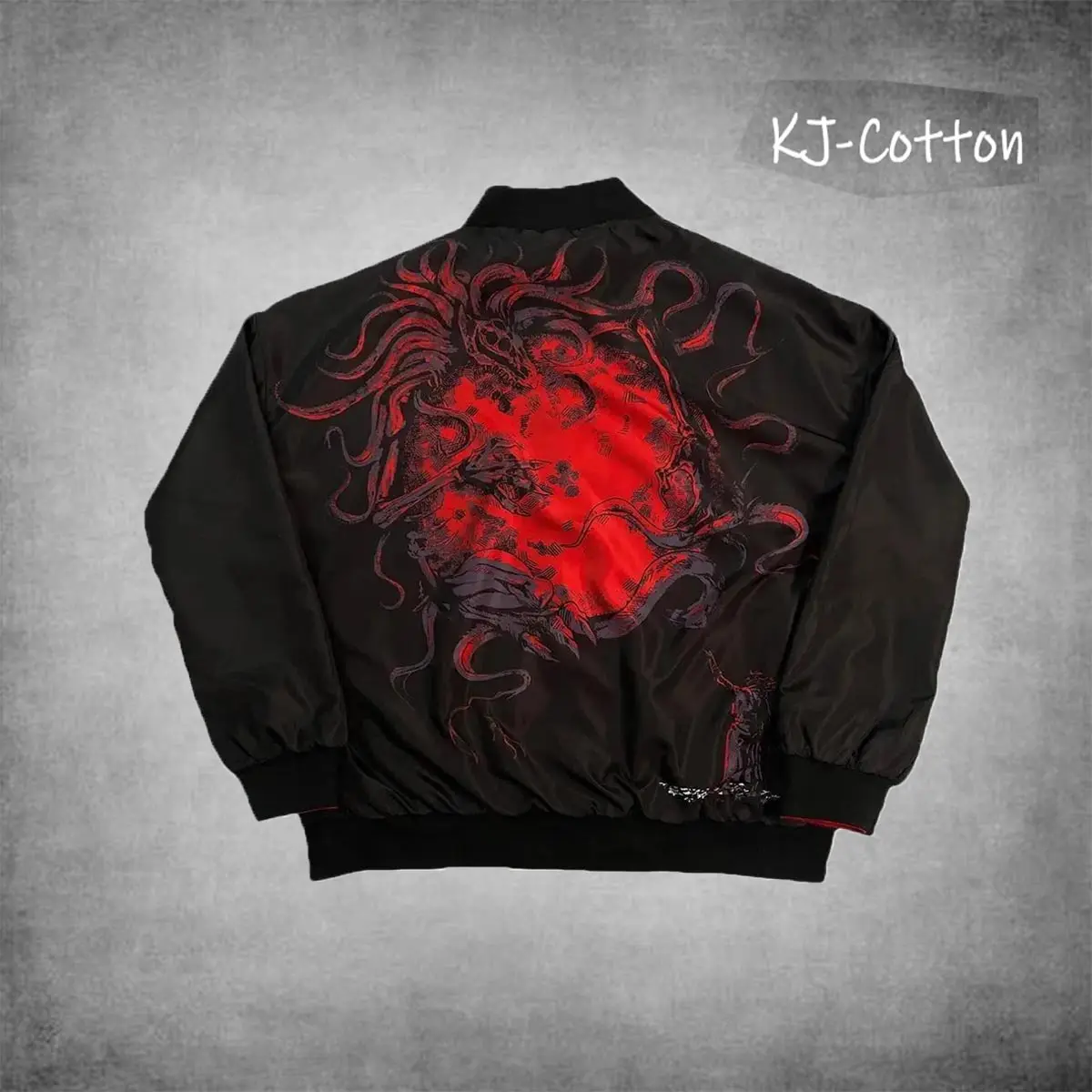 Blood Anime Jacket Men's Lightweight Casual Softshell Jacket with Zipper, Windbreaker, and Animal Graphic Design for Autumn and Winter