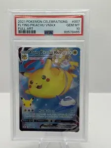 2021 Pokemon Celebrations Full Art 007/025 Flying Pikachu VMAX PSA 10
