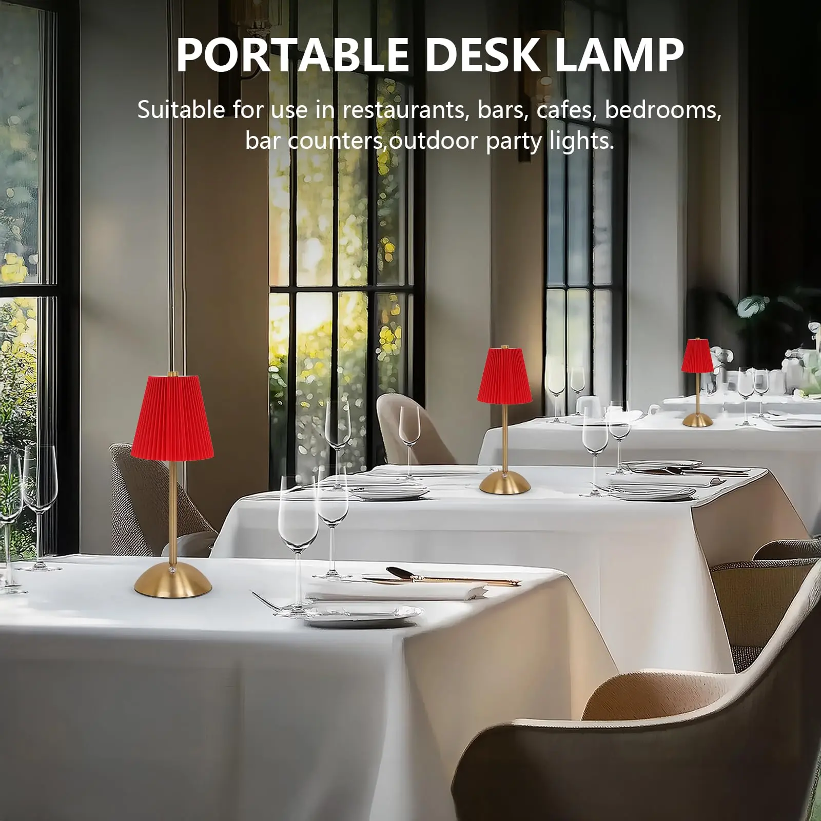 Table Lamps Cordless,3 Color Temperatures & Stepless Dimming,LED Small Rechargeable Lamps, Mini Table Lamp Set Battery Operated for Bedside, Living Room, Home Decor perfect Halloween Party and Holiday Gifts for Bedroom, Bar, Kitchen & Outdoor Décor