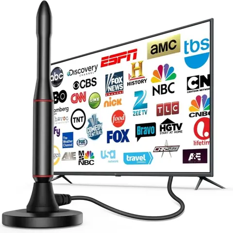 2026 New Patent Technology Dtmb Ultra HD Digital TV Antenna, Bullet Head Design, Rocket Shape, Metal Pole, Magnetic, TV Indoor Antenna, Home Choice, Bestseller