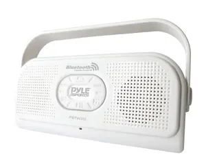 Waterproof Bluetooth Speaker, Hands-Free Calls, IPX7, White