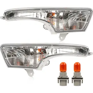 Pair Turn Signal Light Compatible with 2013-2018 Nissan Altima Driver and Passenger Side Signal Lamp Assembly Clear Lens Plastic Replacement for NI2531118 NI2530118 261303TA0A 261353TA0A 2Pcs