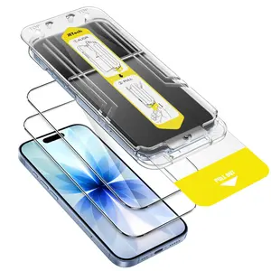 JETech Screen Protector for iPhone 17 Series, 10-Second Super Easy Installation Kit with One-Step Alignment Tray, Anti-Fingerprint Tempered Glass Film, Case-Friendly, HD Clear, 2-Pack