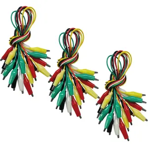 30 count   Clips Electrical, 5 Colors Test Leads  with Crocodile Clips, Dual Ended Jumper Wires with Power Test Probe for Electric Welding Testing Experiments, Circuit Connection