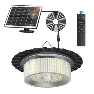 Solar Shed Light Outdoor Indoor, Upgraded 244 LED 360° Lighting Motion Sensor Pendant Lamp, Waterproof Solar Lights with Remote Timer Modes, Solar Garden Lights