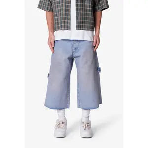 mnml Ultra Baggy Tool Denim Shorts - Light Blue