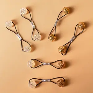 Frost & Bronze Rhinestone Bauble Hair Bling Accessories Bobble Bobos Knockers