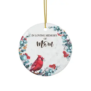 In Loving Memory, Ceramic Ornament -3 Shapes.  Customizable holiday home decor