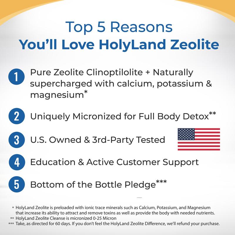 Healthy by Nature HolyLand Zeolite Cleanse - 200 Gram Clinoptilolite Micronized Powder for Full Body Detox & Clear Thinking