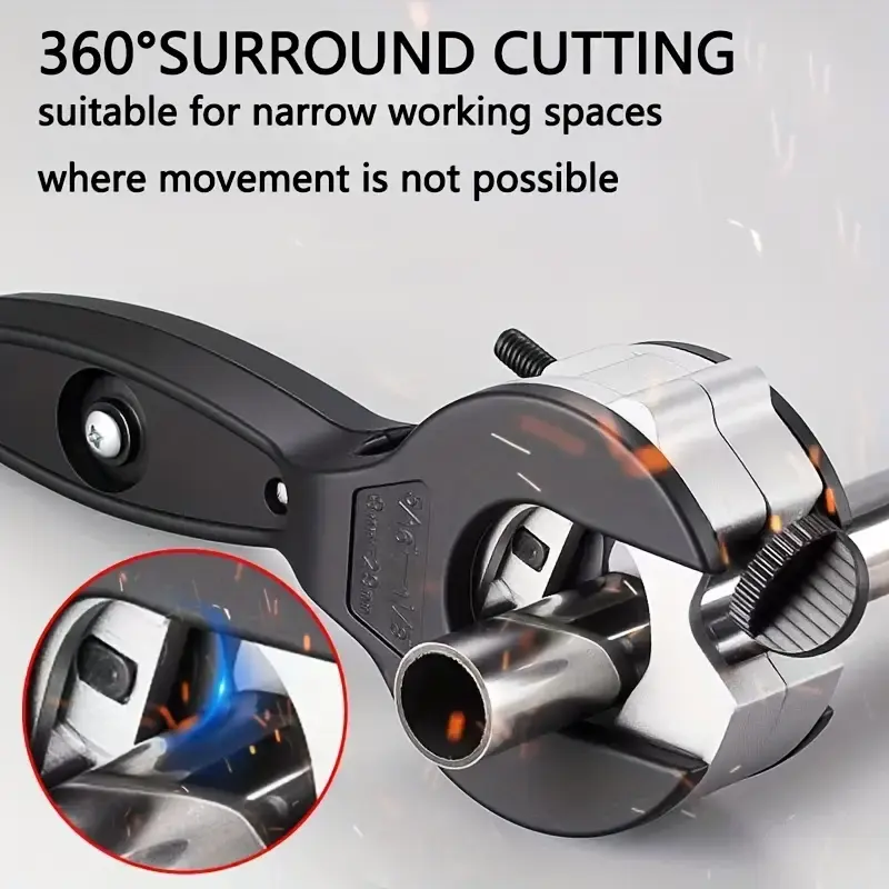 Groove-Type Ratchet Pipe Cutter, 8-29 mm Cutting Tool for PVC & Copper Pipes, Forged Alloy Construction for Pipeline Repair & HVAC Work, Pipe Cutting Tool