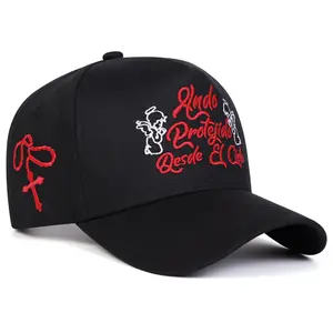 Unisex Letter Cross Angel Embroidered Baseball Cap Outdoor Adjustable Sunscreen Leisure Hat Spring Autumn Travel Tourism Beach Vacation