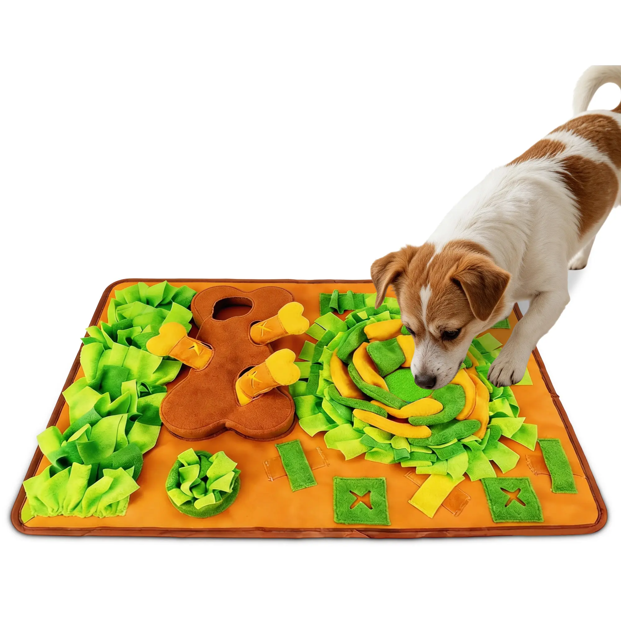 Dog Fabric Snuffle Mat - Interactive Feeding Mat, Enriching Toy for Stress Relief & Slow Eating