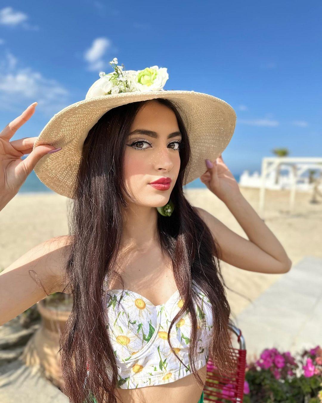 1950S FLORAL HALTER LACE-UP BIKINI SET Tropical Print Swimsuit