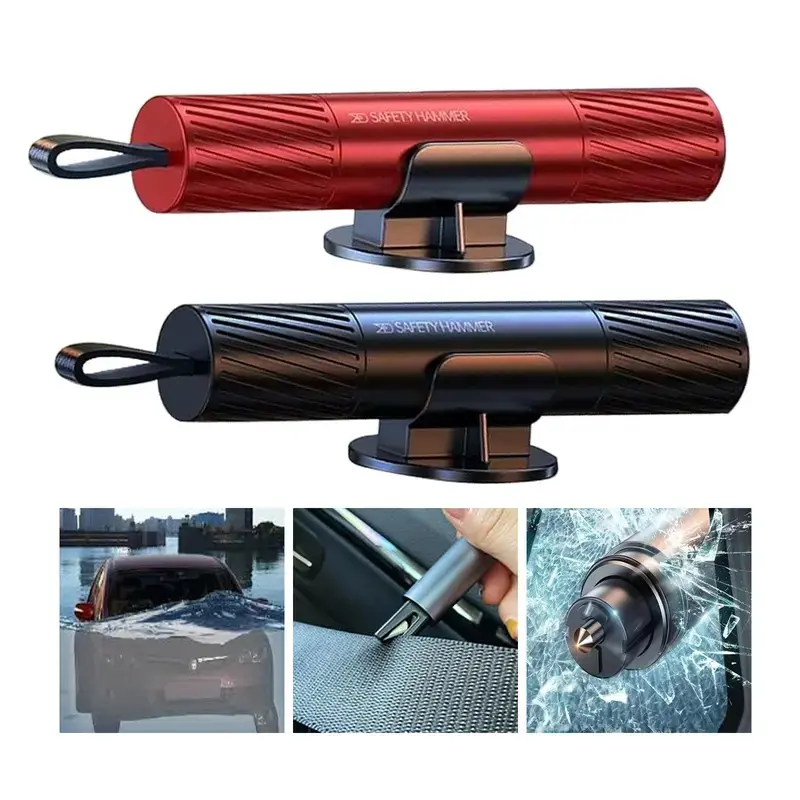2026 Upgraded 2-in-1 Compact Underwater Car Safety Tool - Small Size Safe Hammer, Seatbelt Cutter, Window Breaker for Emergency Escape