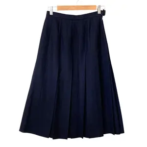 Pre-owned BURBERRY Wool Small Leather Goods Burberrys Vintage Pleated Skirt