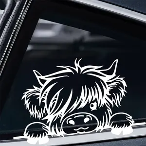 1PC  Highland Cow Cute Themed Car Sticker for Car Body/Windows Decoration, Create Farm Healing-Styled Car, A Must for Animal Enthusiasts, Help Your Car Show Unique Pet Taste