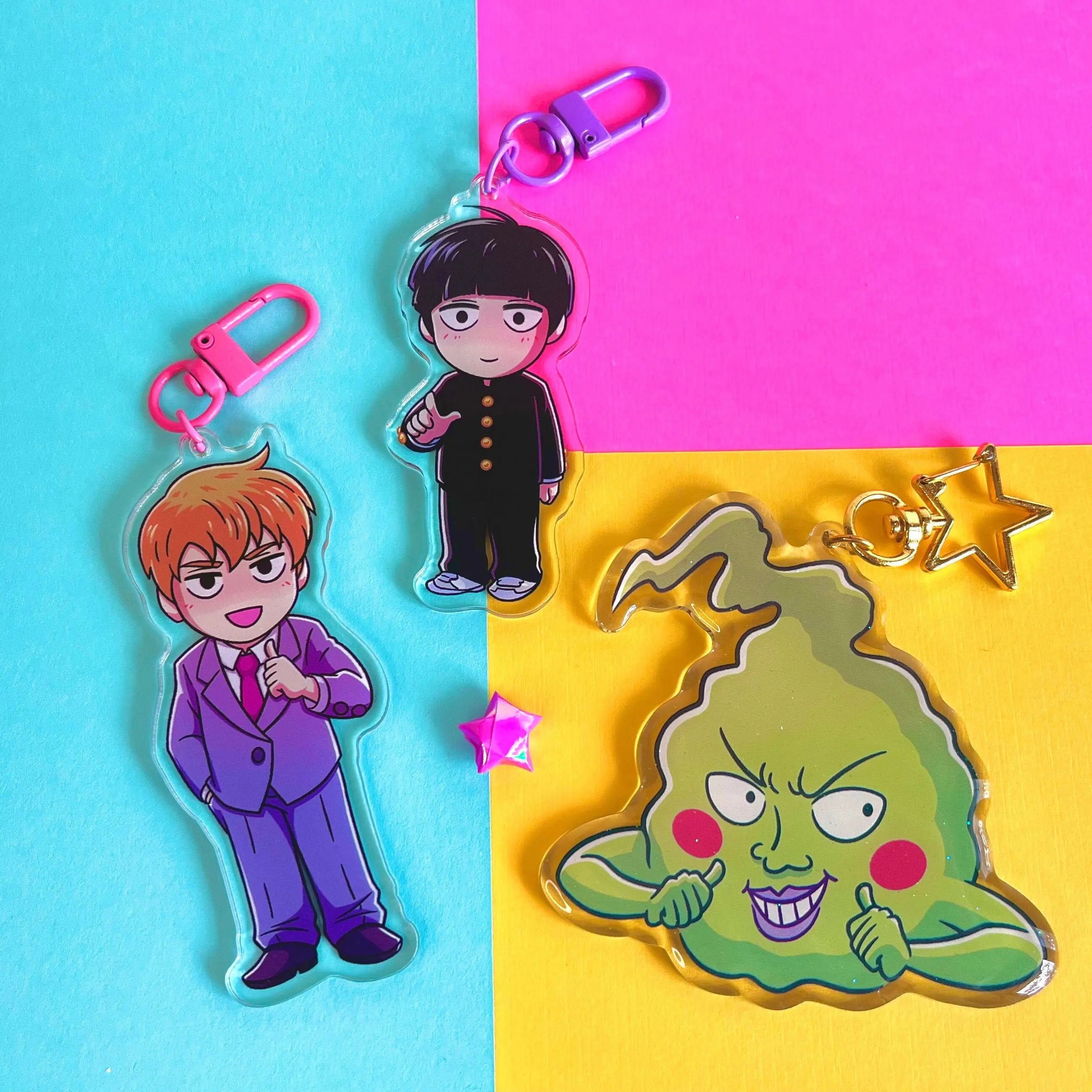 Mob Reigen Dimple Acrylic Keychains