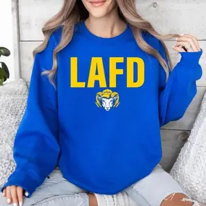 Vintage Lafd Mascot Crewneck Sweatshirt - La Strong Retro Shirt