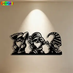 1pc Gnome Metal Wall Art, Whimsical Gnome Statue Mural, Ideal Gift for Easter, Christmas, Garden Decor Enthusiasts, Weather-Resistant Metal Wall Decor Wall Sculptures, Perfect for Garden Wall & Backyard Fence, Charming Outdoor Decor for Gnome Collectors