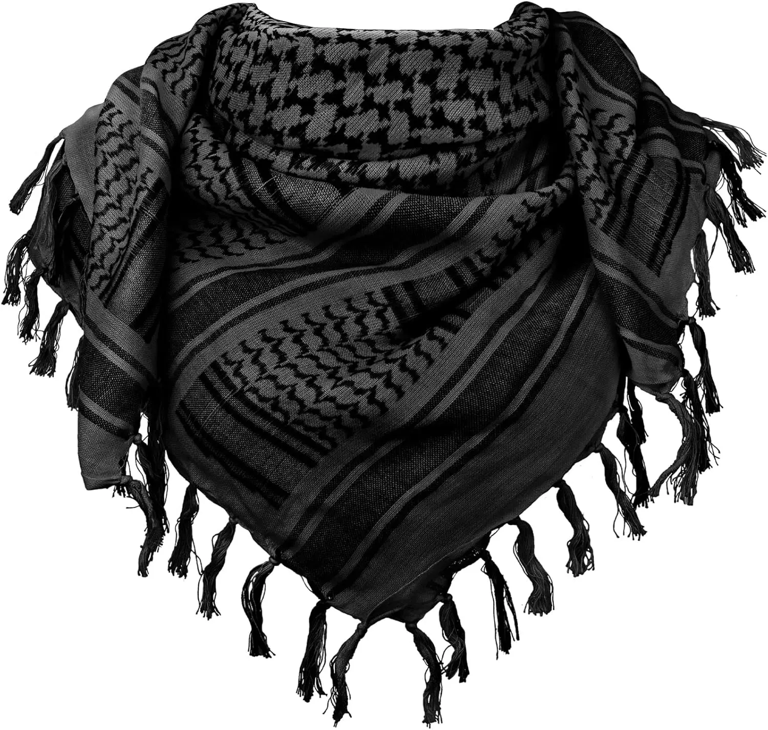 Military Shemagh Tactical Desert Scarf, Keffiyeh Scarf for Men | Cotton Neck Head Wraps, Large Mens Womens Turban, Bandana, Lightweight Breathable Fabric, Windproof Sand Resistant