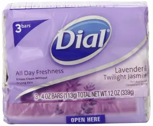 Dial Antibacterial Deodorant Soap Lavender & Twilight Jasmine - 3 CT Body Care Smooth Blend Gentle Moisturizer Skincare Soothing Comfort Cleanser Cleansing Moisture Moisturizing Hydrating