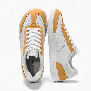 Zorwalk minimalist barefoot shoes for men and women — wide toe box office sneakers with thumb space heightening | zero-drop leather business casual shoes | orthopedic sneakers with double arch support for commuting, gym, and everyday wear | easy-clean non