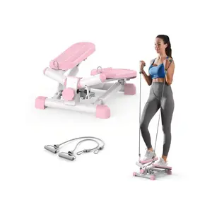 Steppers for Exercise, Stair Stepper withResisitance Bands Mini Stepper with 330LBS LoadingCapacity FathersDayGift