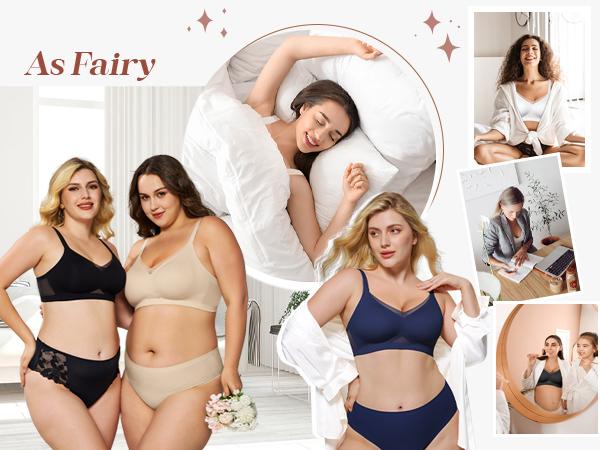 (Size up recommended) AsFairy Women's Seamless Wireless Bra Full Coverage Push Up No Underwire Tshirt Comfortable Womenwear Everyday Jelly Underwear Bras Machine Washable U-back & Crisscross Back Semi-fixed Pads (Size up recommended) AsFairy Women's Seamless Wireless Bra Full Coverage Push Up No Underwire Tshirt Comfortable Womenwear Everyday Jelly Underwear Bras Machine Washable U-back & Crisscross Back Semi-fixed Pads