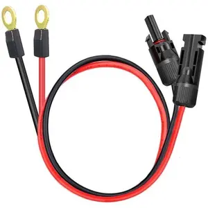 Solar to O Ring Connecter,10AWG 60cm Solar Panel Adaptor Extension ,Solar  connectors for Solar Generator Inverter  Pack Charger