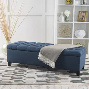 【New Color】Folding Storage Ottoman Bench Modern Modern fabric upholstered Seat Large Ottoman Chest for Entryway, Bedroom End of Bed Durable Multifunctional Seater
