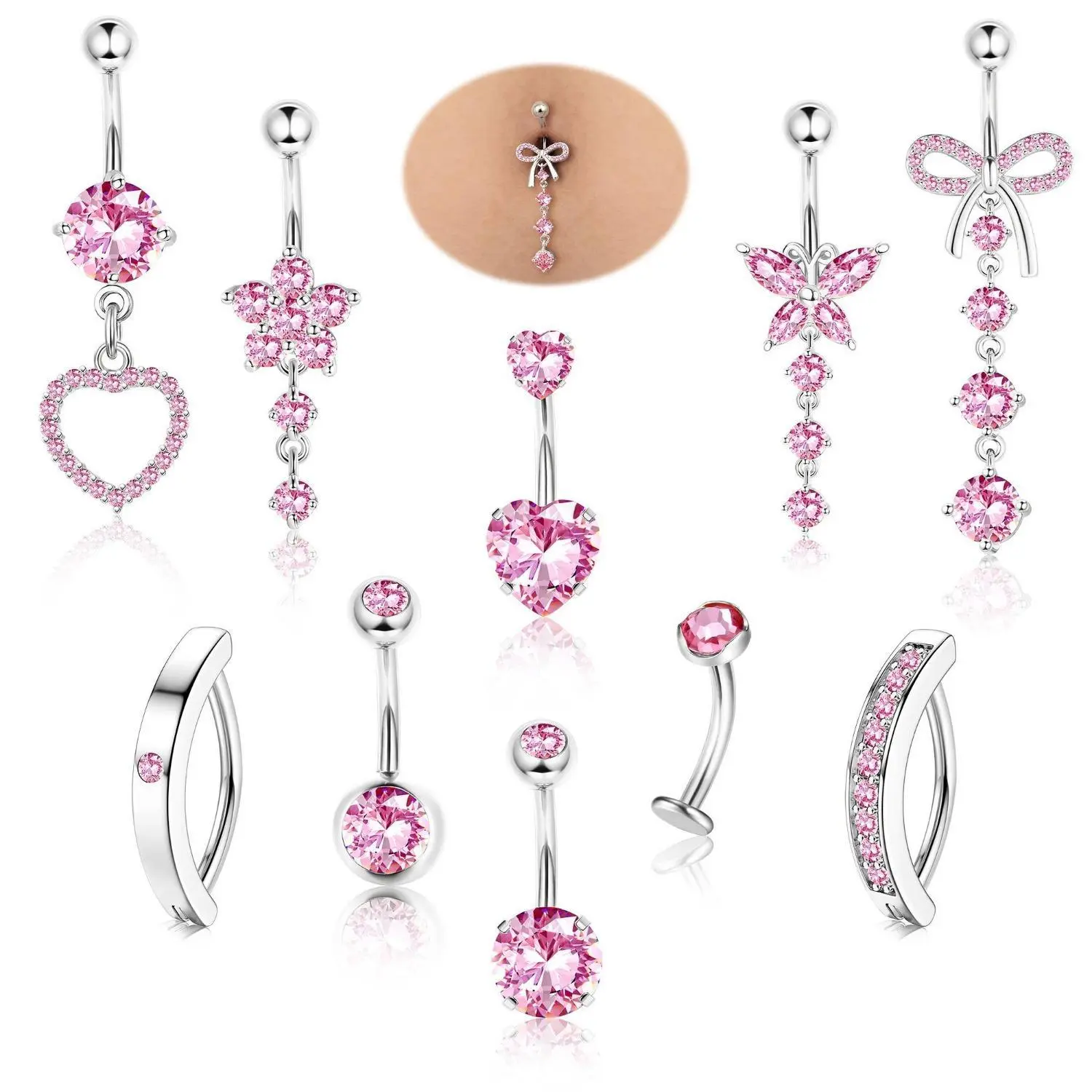 silver-pink cz