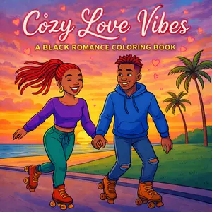 Cozy Love Vibes A Black Romance Coloring Book Bold and Easy Coloring Book for Adults and Teens with Heartwarming Love, Connection, and Cozy Activities for Stress Relief