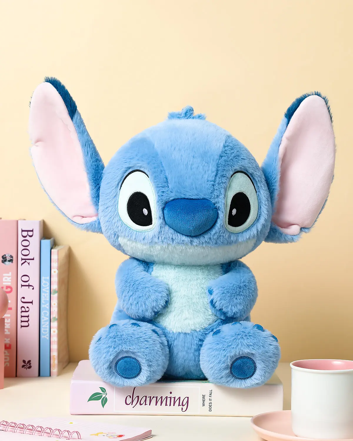 MINISO Disney Stitch Series No. 15.75 Classic Sitting Stitch Cute Plush Pillow Soft Stuffed Animal Cuddly Doll Gift