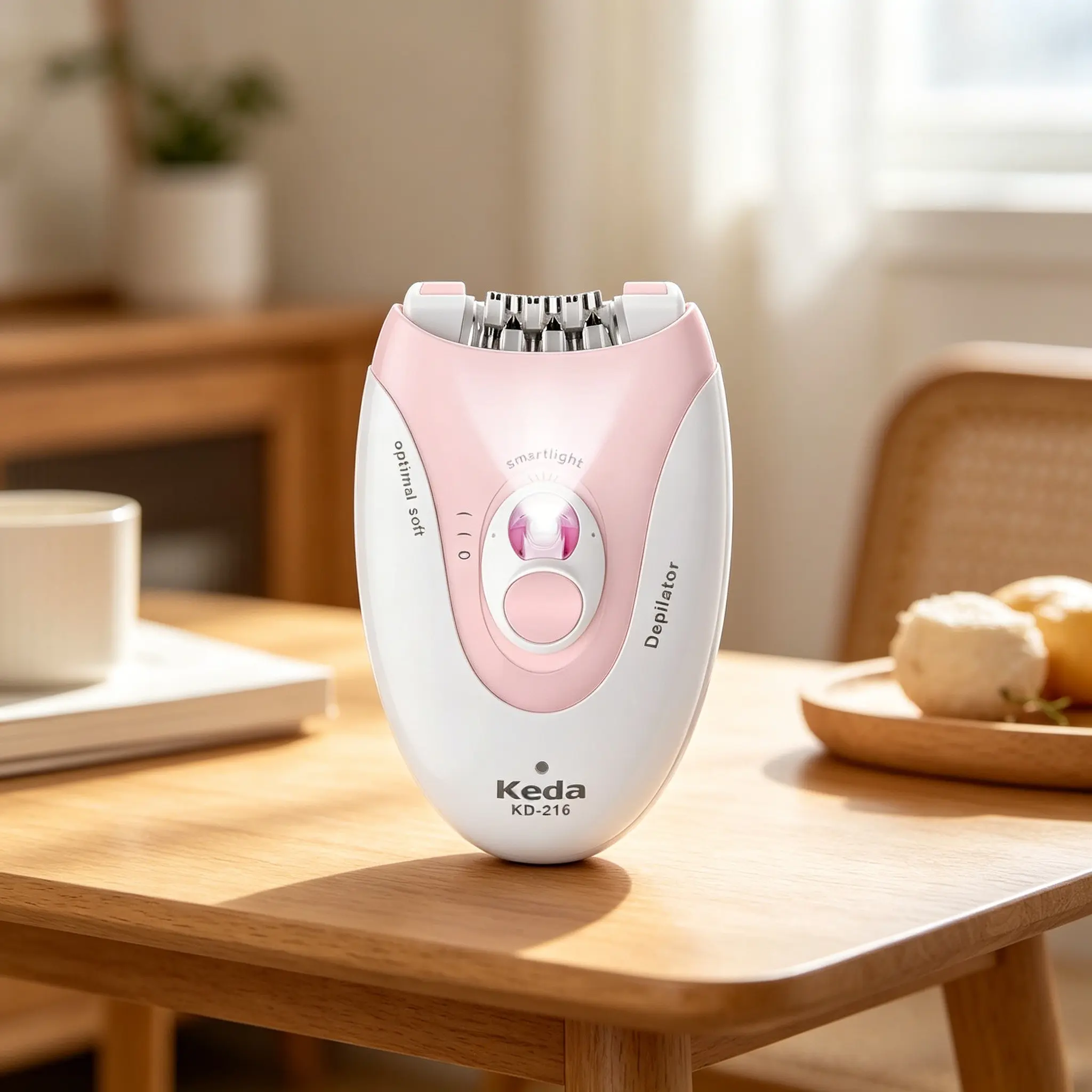 Cordless Epilator for Women, Efficient & Gentle Hair Removal Tool, Smart Light, Rechargeable, Ideal for Legs, Arms, Bikini Line, Home & Travel Use