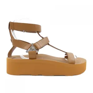 Pre-owned HERMÈS Calfskin Small Leather Goods Hermes ENID H Diamond Buckle Sandals 40