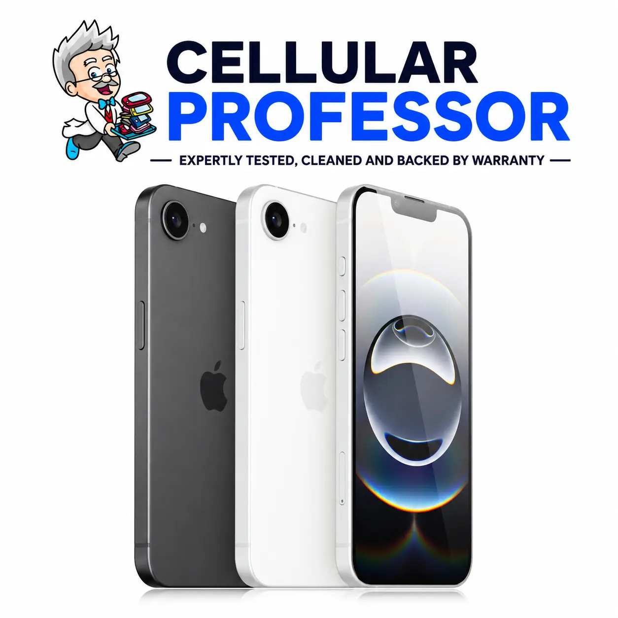 Refurbished Apple iPhone 16e 128GB 256GB 512GB Black White (Unlocked) eSIM SmartPhone - Good [90%+ Battery Health]