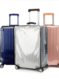 18 Inch Luggage Protector Cover 37x41 Transparent PVC Suitcase Dustproof Waterproof Travel Accessory Fits Any Pull-Along Case