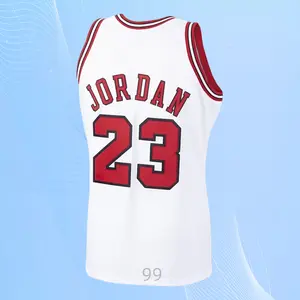 Men's stitched Men's Sleeveless Basketball Jersey White 1997-98 collect