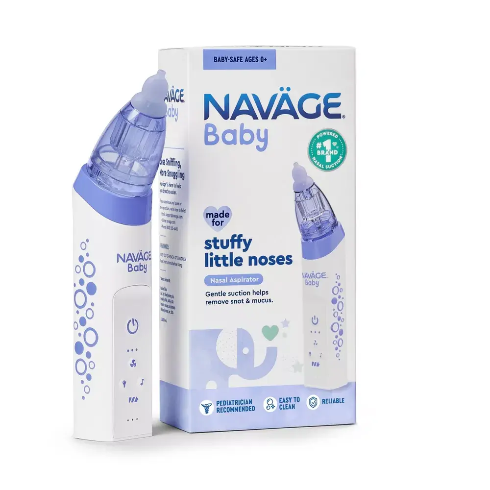 NAVAGE NASAL CARE Baby Electric Nasal Aspirator, Lights, Batteries