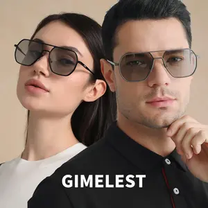 GIMELEST-07 Aviator Sunglasses Unisex UV400 Protection TAC Polarized Glasses Designer Sunglasses for Travel Use Summer 2025 Geometric Frame Double Beam Sun Protection Trends Travel Accessories Driving Glass Summer Freshness Sunglassesmen