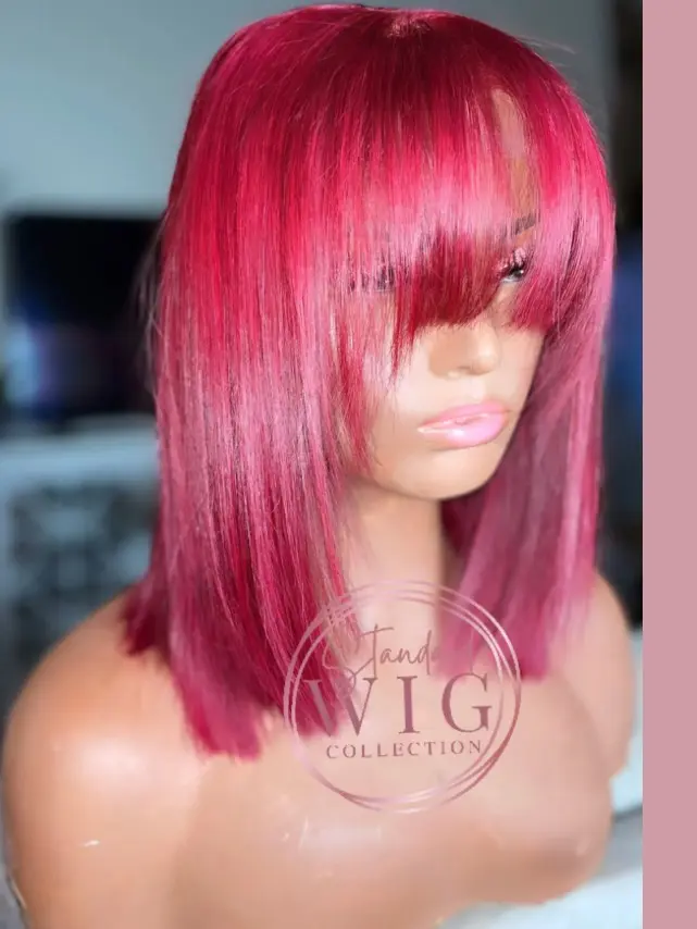 RAW HUMAN HAIR CUSTOM COLOR 10IN WIG (5X5)CLOSURE