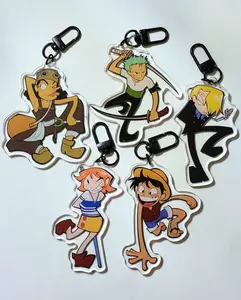 Double Sided Anime Pirate Crew Keychains