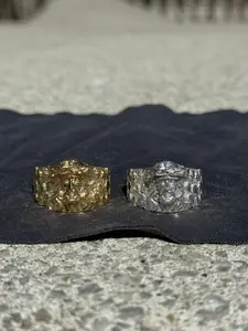 925 Silver Jesus Nugget Ring