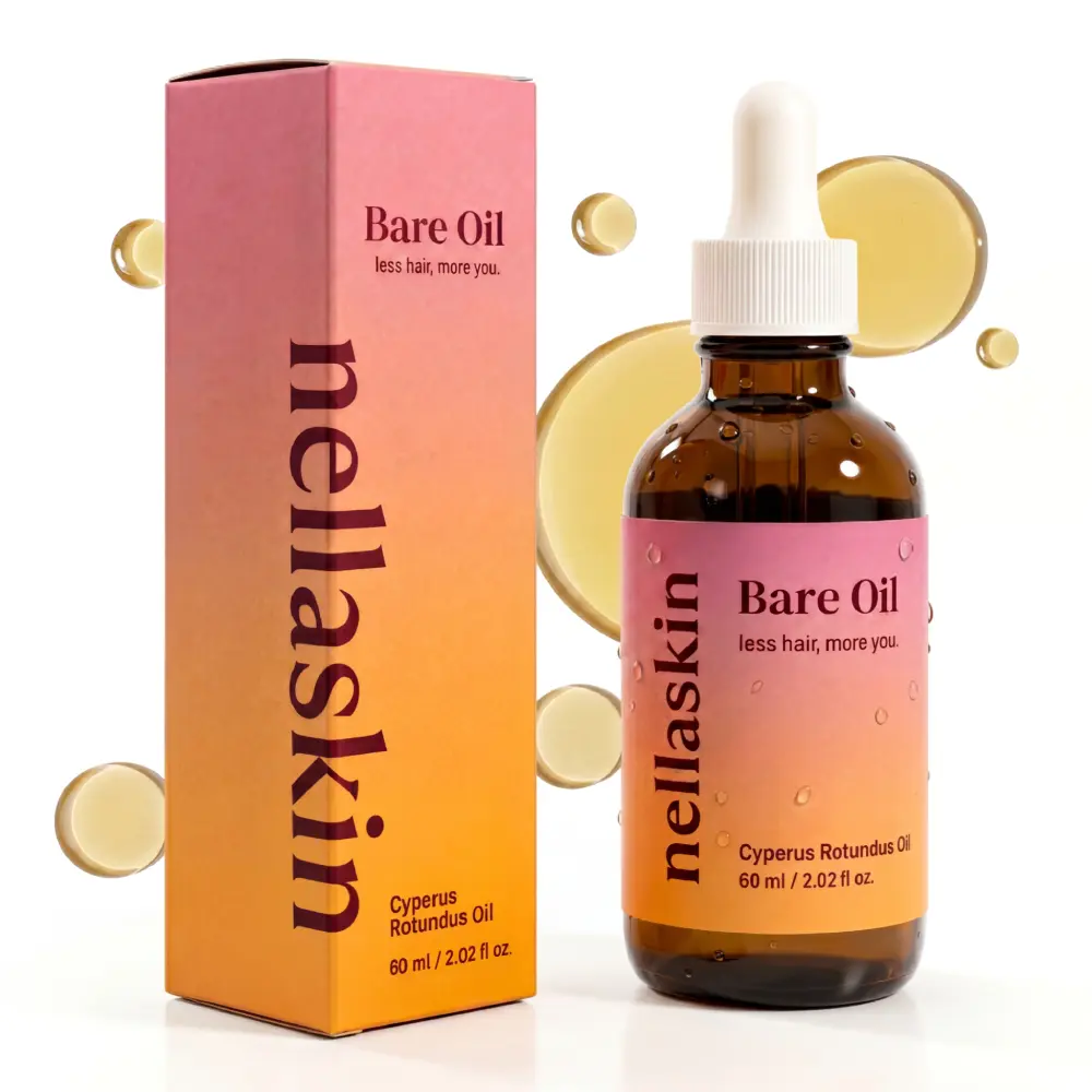 nellaskin Cyperus Rotundus Oil Bare Oil for Natural Hair Reduction - 60ml/2oz summervibes