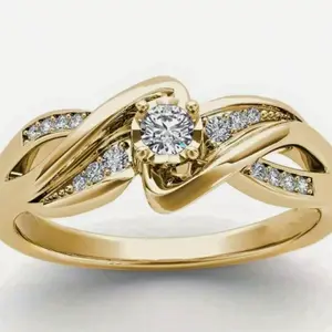 18k Gold Plated Engagement Ring, Elegant - Perfect Gift for Women Party, Gift