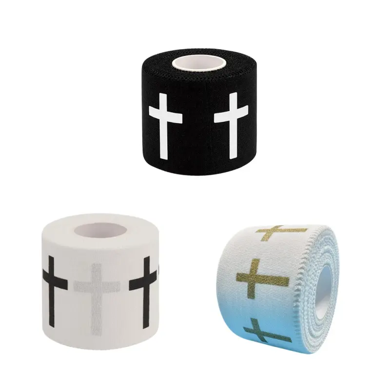 Elastic Athletic Tape, Cotton Wrist Wraps for Wrist Support, 1.50''*359.84'', Breathable Stretch Sports Straps, Comfortable Non-Slip Sports Accessories for Gym, Baseball, Softball and Soccer-MM1
