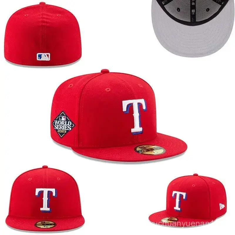 Texas Rangers New Era Red 2023 World Series Side Patch 59FIFTY Fitted Collectible Sports Hat