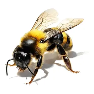 Vivid 2D Flat Stickers Featuring Bees and Flying Insects; Perfect for Bumpers, Trucks, Motorcycles, Laptops - Unique Gifts