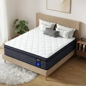 【SIMARTH 】SIMARTH 12/14 Inch  Size Hybrid Mattress, Gel Memory Foam & Pocket Spring for Pressure Relief & Motion Isolation, Medium Firm Feel, Bed in a Box